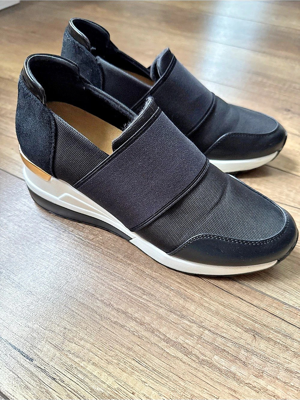 London Rebel Freya Platform Slip-On Sneakers Black US 9